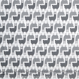Suzy's Minis - Llamas Grey Yardage