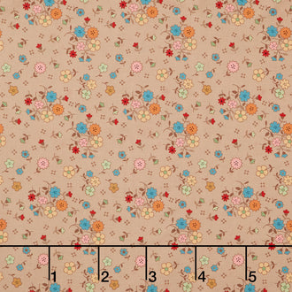 Designer Wideback - Autumn Floral Tea Dye 108" Wide Backing