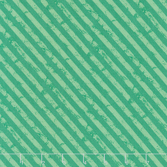 Noah & Friends II - Diagonal Stripe Green Yardage