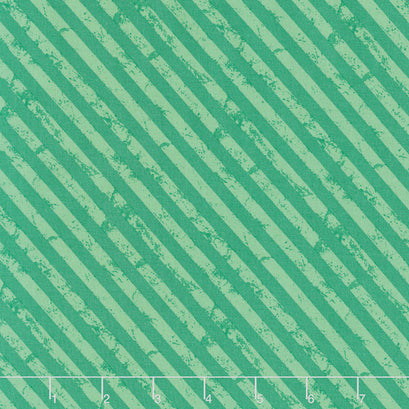 Noah & Friends II - Diagonal Stripe Green Yardage