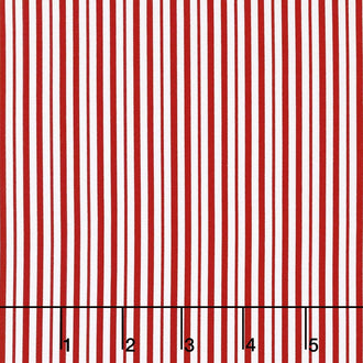 Coming Up Roses - Stripe Red Yardage