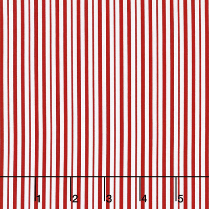 Coming Up Roses - Stripe Red Yardage