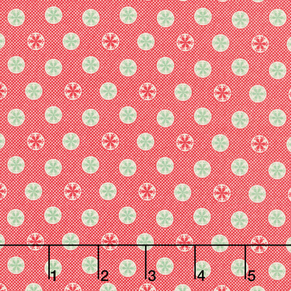Home Town Holiday - Snowflake Riley Red Yardage