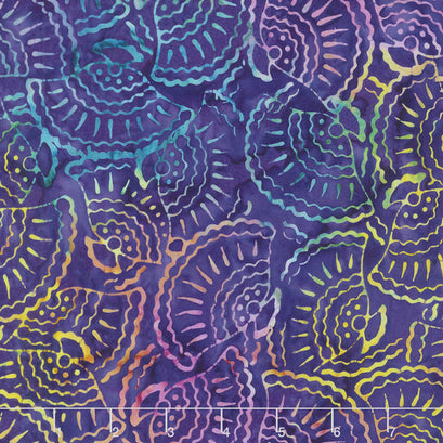 Tonga Batiks - Vivid Seashell Iris Yardage
