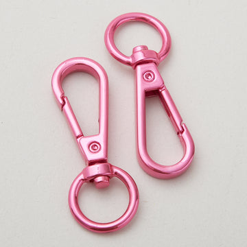 Sallie Tomato Tula Pink 1/2" Swivel Hook Oval Ring - Set of Two Pink Primary Image