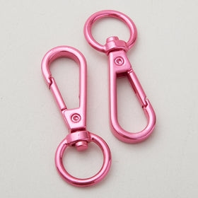 Sallie Tomato Tula Pink 1/2" Swivel Hook Oval Ring - Set of Two Pink Primary Image