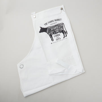 Missouri Star Fabric Cuts Cow 15oz White Canvas Apron