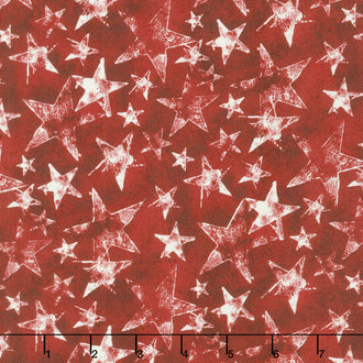 Land of Liberty - Stars Red Yardage