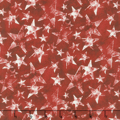 Land of Liberty - Stars Red Yardage