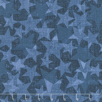 All American Road Trip - Stars Blender Navy Yardage