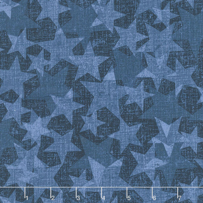 All American Road Trip - Stars Blender Navy Yardage