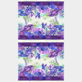 Oriental Gardens - Fan Border Stripe Purple Yardage Alternative View #1