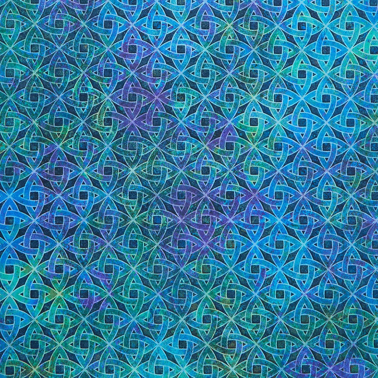 Stonehenge - Celtic Roots Celtic Backing Teal Multi 108" Wide Backing