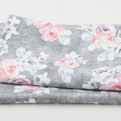 Sunny Delight Favorites - Rose Bouquet Pink 2 Yard Cut
