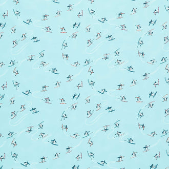 Christmas In The Cabin - Snow Rush Blue Yardage