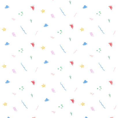 Get Your Cray-on - Crayola Ditsy Doodle White Yardage