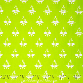 Spaced Out - UFO Lime Yardage