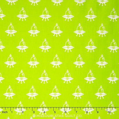 Spaced Out - UFO Lime Yardage