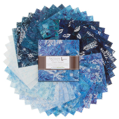 Artisan Batiks - Northwoods 7 Winter Metallic Charm Pack