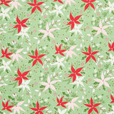 Once Upon a Christmas - Poinsettia Dance Mistletoe Yardage Primary Image