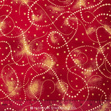 Holiday Flourish - Crimson Metallic Yardage