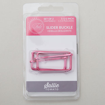 Sallie Tomato Tula Pink 1-1/2" Slider Buckle - Set of Two Pink Alternative View #1