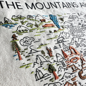 The Mountains Are Calling Embroidery Tote Kit Alternative View #1