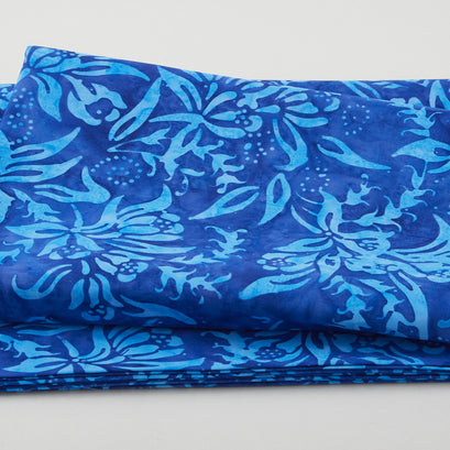 Java Batiks - Coastal Flower Blue 2 Yard Cut