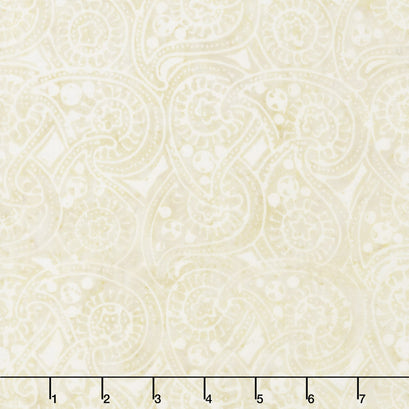 Tonga Batiks - Pearl Circular Paisley Antique Yardage