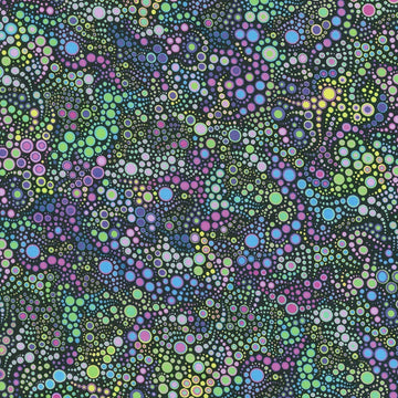 Effervescence - Dots Mardi Gras Digitally Printed Yardage