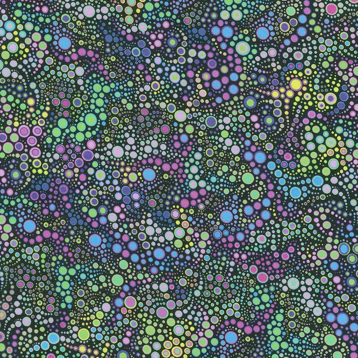 Effervescence - Dots Mardi Gras Digitally Printed Yardage