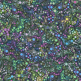 Effervescence - Dots Mardi Gras Digitally Printed Yardage