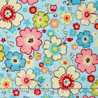Happy Flappers - Main Blue Yardage