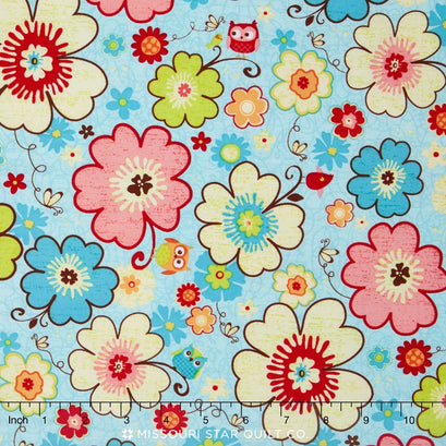 Happy Flappers - Main Blue Yardage