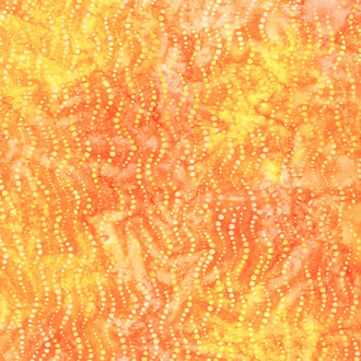 Artisan Batiks - Dotted Wavy Carrot Yardage