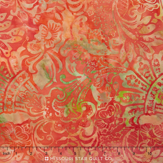 Tonga Batiks - Sunburst Wonderland Floral Poppy Yardage