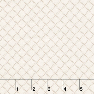 Farmhouse Flannels III - Diamond Grid Cream Yardage Primary Image