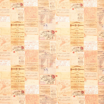 Eclectic Elements - Palette Orange Ephemera Orange Yardage
