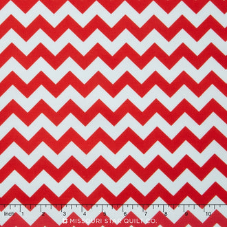 Small Cotton Chevrons - Red Yardage