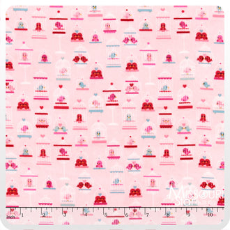 Lovey Dovey Flannel - Main Pink Yardage