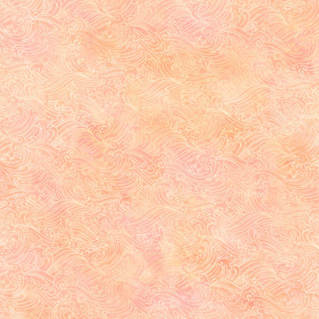 Oriental Gardens - Waves Peach Yardage Primary Image