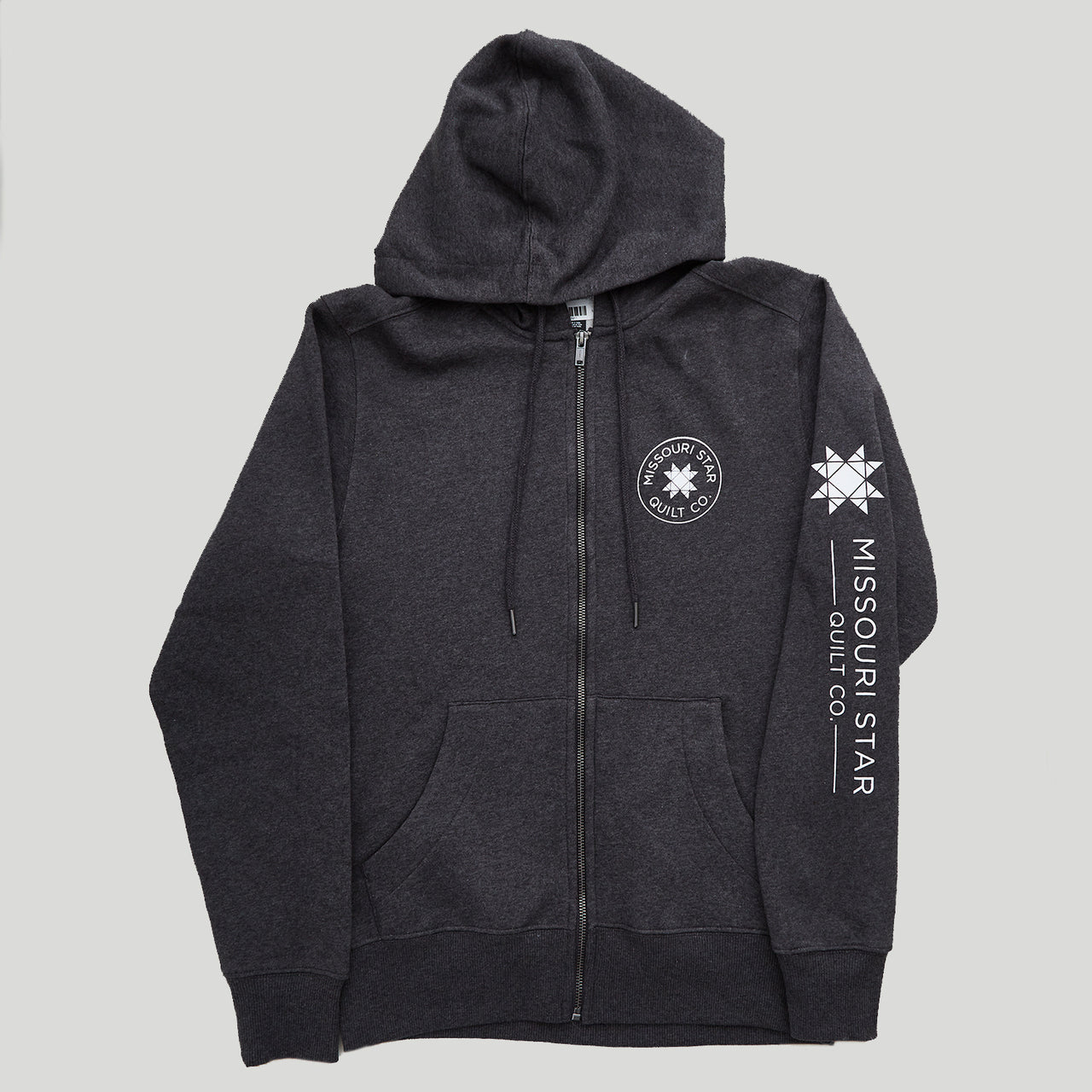 Missouri Star Logo Full Zip Hoodie Charcoal Gray - L