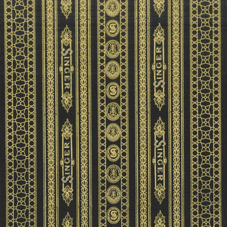 Sewing with Singer - Stripes Black Metallic Yardage