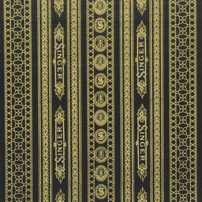 Sewing with Singer - Stripes Black Metallic Yardage