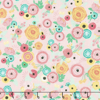 Just Sayin' - Floral Pink Yardage
