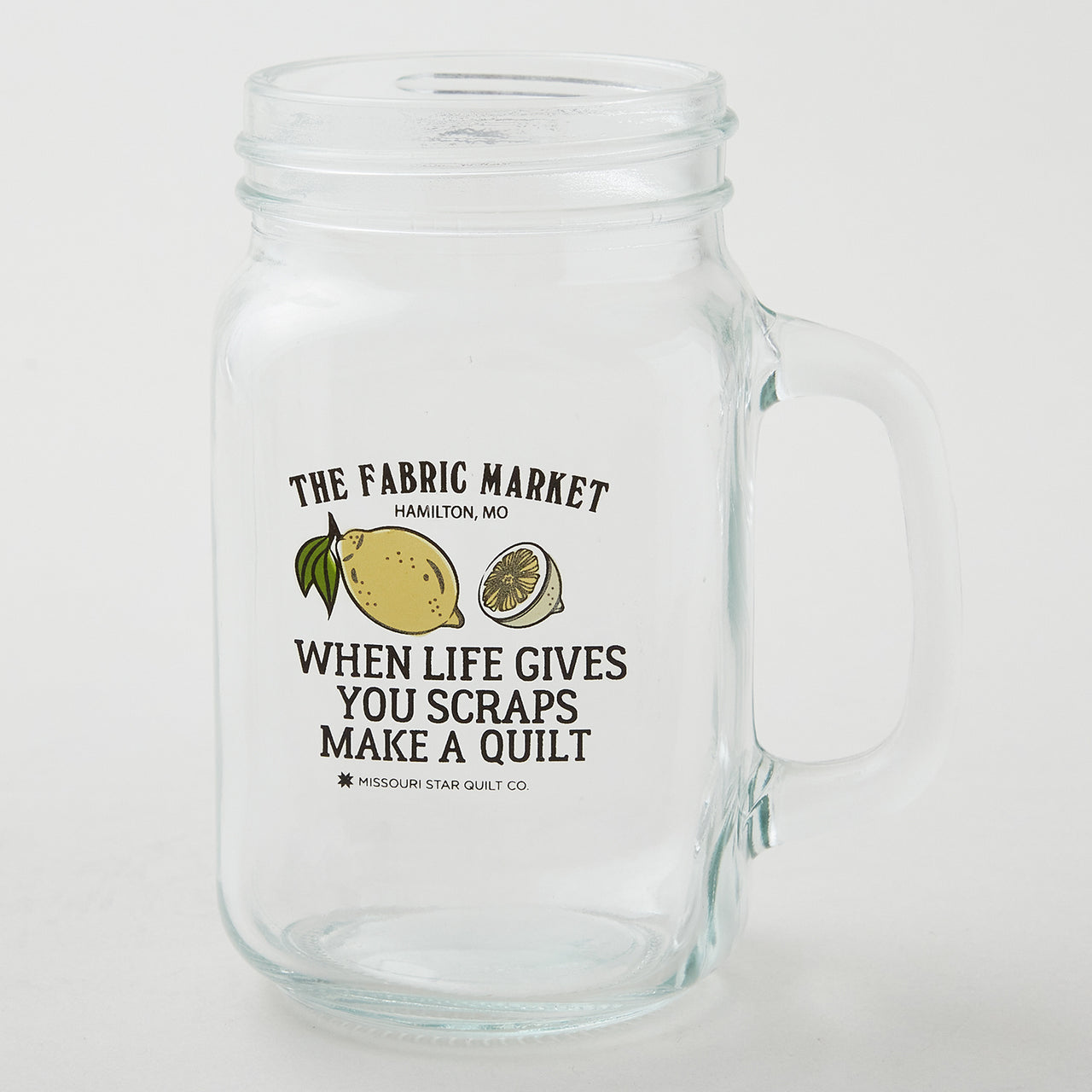 Missouri Star When Life Gives You Scraps 16oz Mason Jar Mug