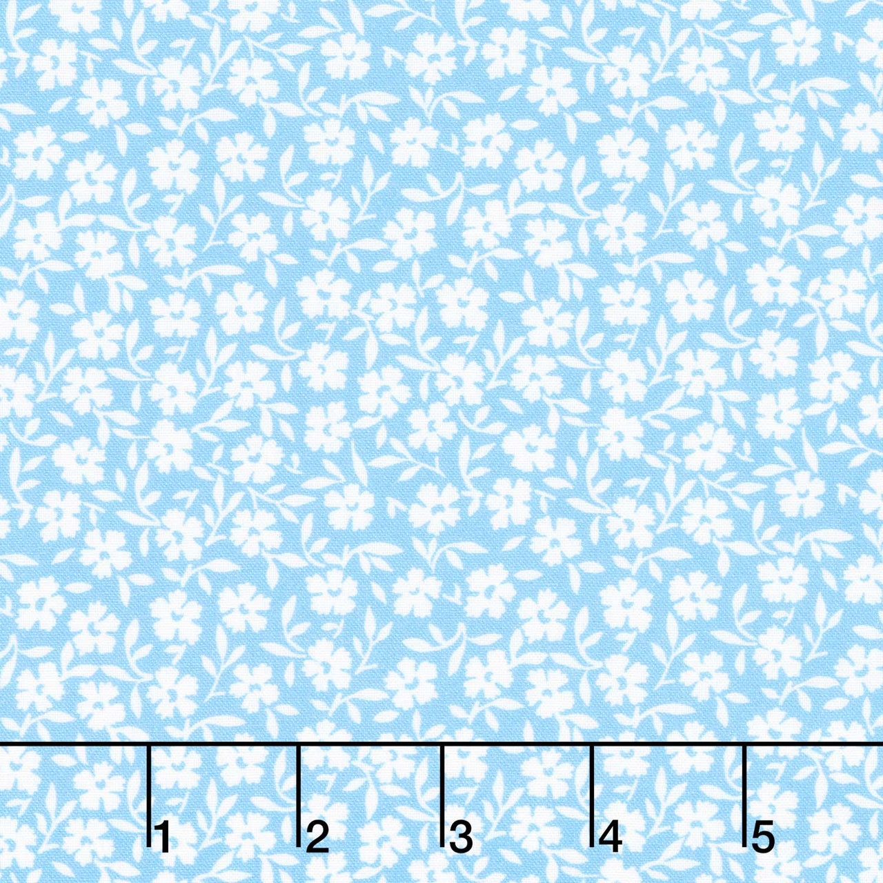 At the Cottage Favorites - Flowers Blue Yardage Primary Image