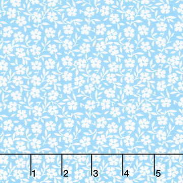 At the Cottage Favorites - Flowers Blue Yardage Primary Image