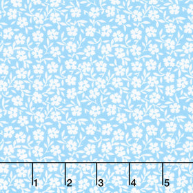 At the Cottage Favorites - Flowers Blue Yardage Primary Image