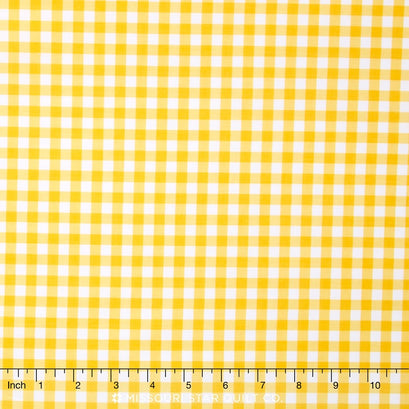 Medium Gingham - Yellow Yardage